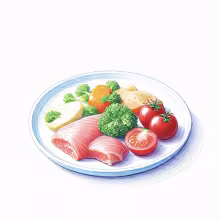 Teller wie er bei einer Diät Tag 11 aussieht 