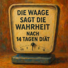 Die Waage nach 14 Tagen Diät 